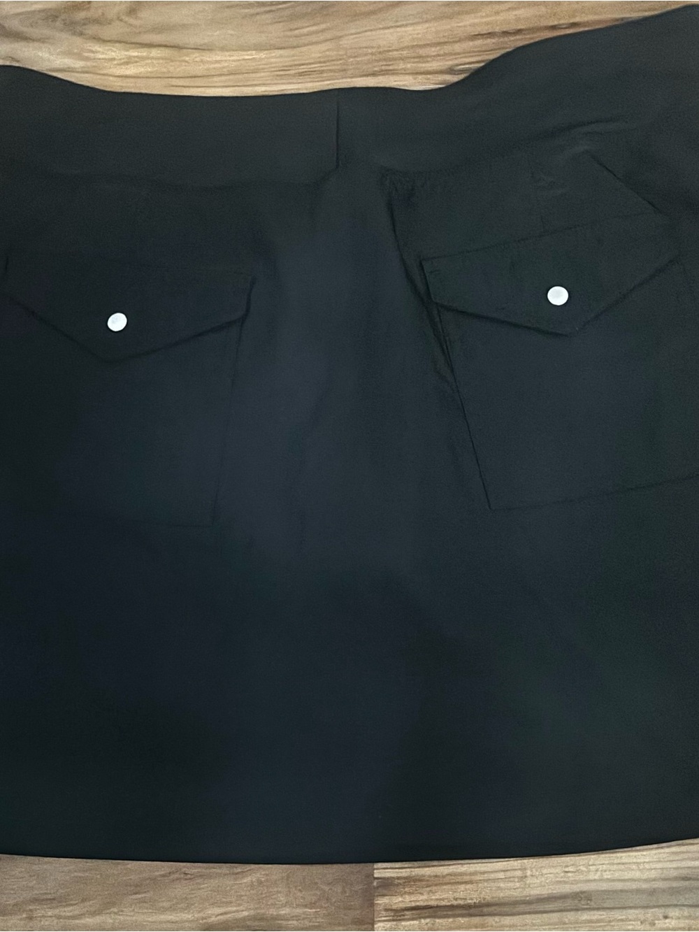 Black Skort with Flap Pockets